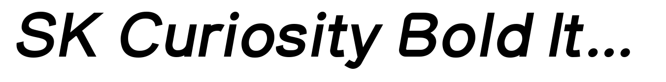 SK Curiosity Bold Italic